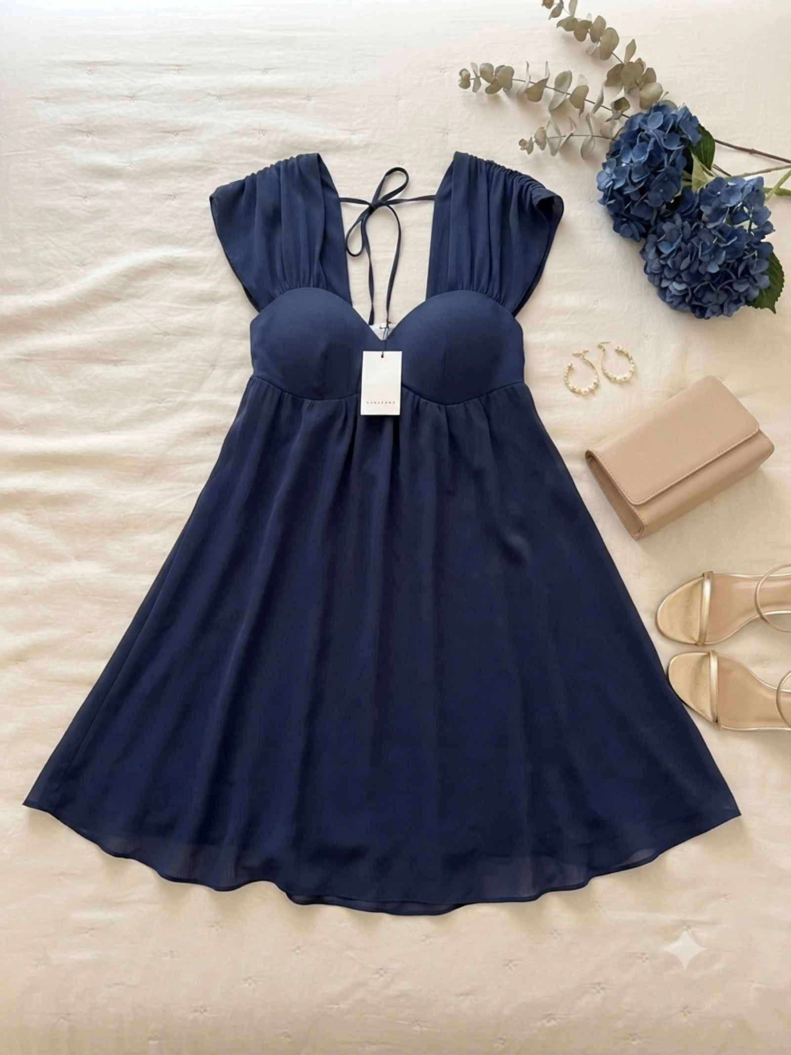 Vestido de gasa de Naf Naf talla 36